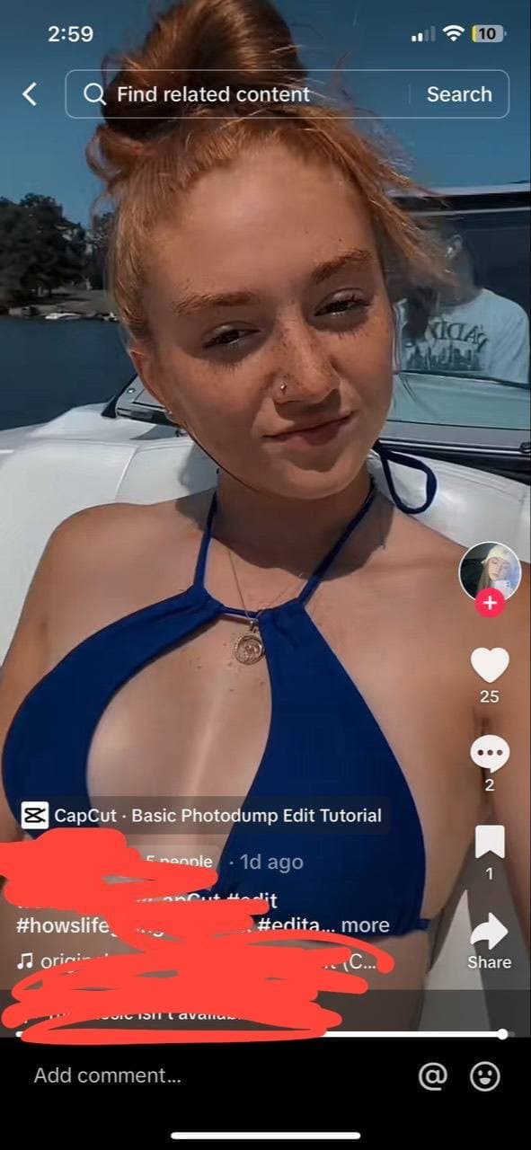 Click to view full size Trib this redhead slut and degrade her in her comment on tiktok