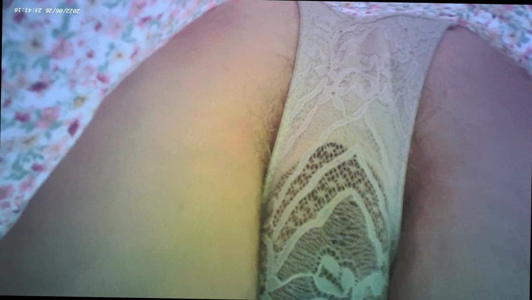 Mature nurse Helen upskirted panty and pantyless