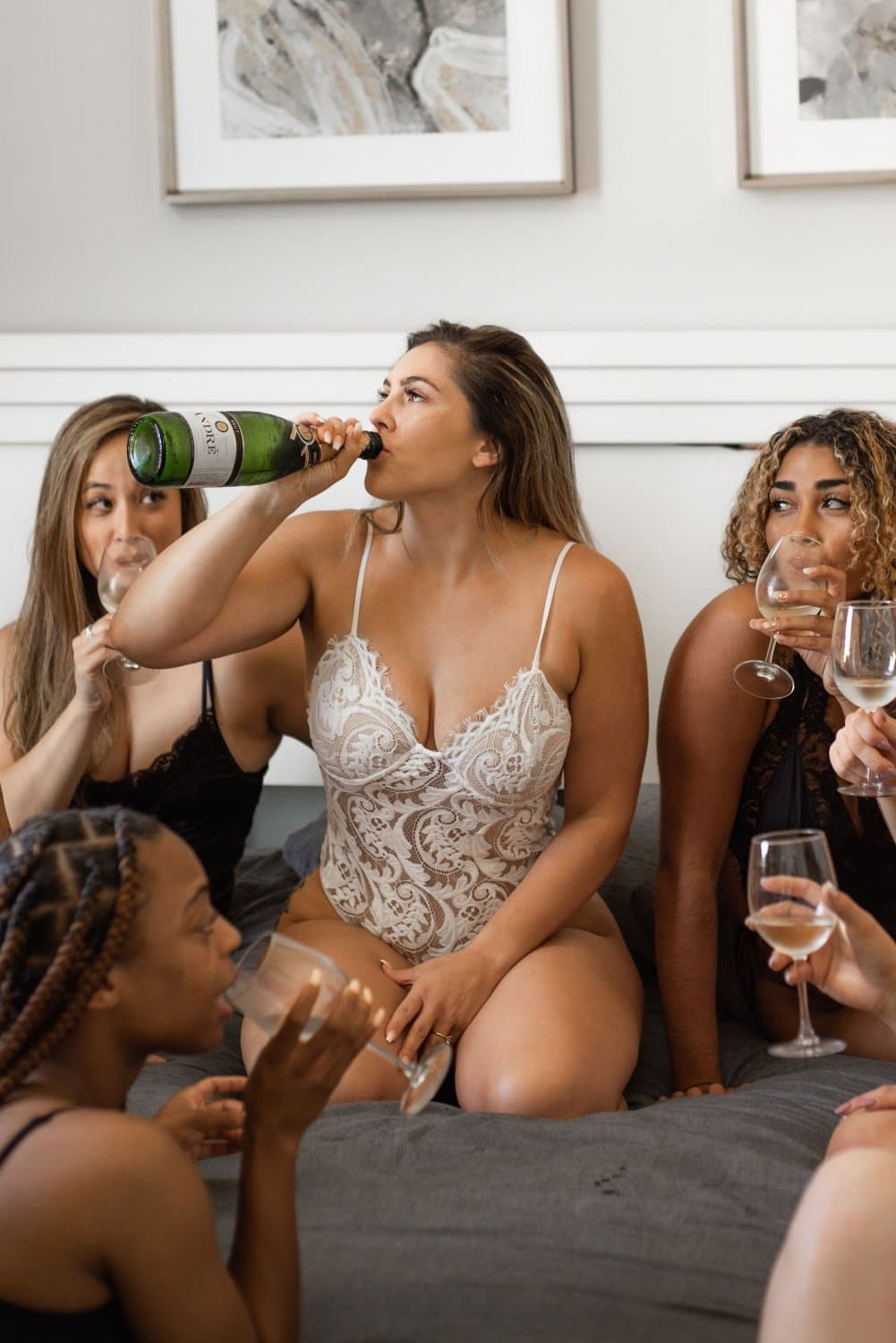 Epic Boudoir ⁄⁄ 9 College Besties Put on Lingerie for Bride to Be to Share w⁄ Hubby