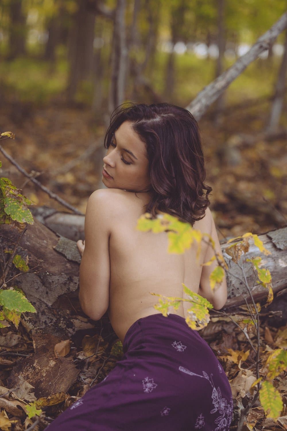 Sabrina Haze a.k.a. Chiyuki Haze from Michigan naked in the woods