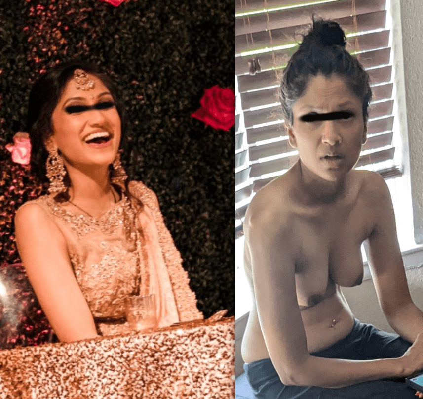 My sexy, slim, fit Desi slut wife. Enjoy her tight body, toned tummy, tiny tits, and perky ass