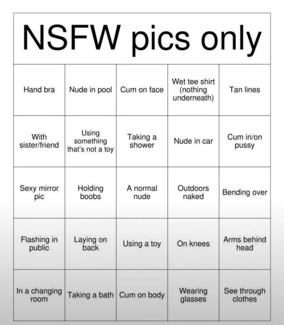 Help me play Bingo and complete the board. When you submit a slut I’ll add her! Kik @wifedump66