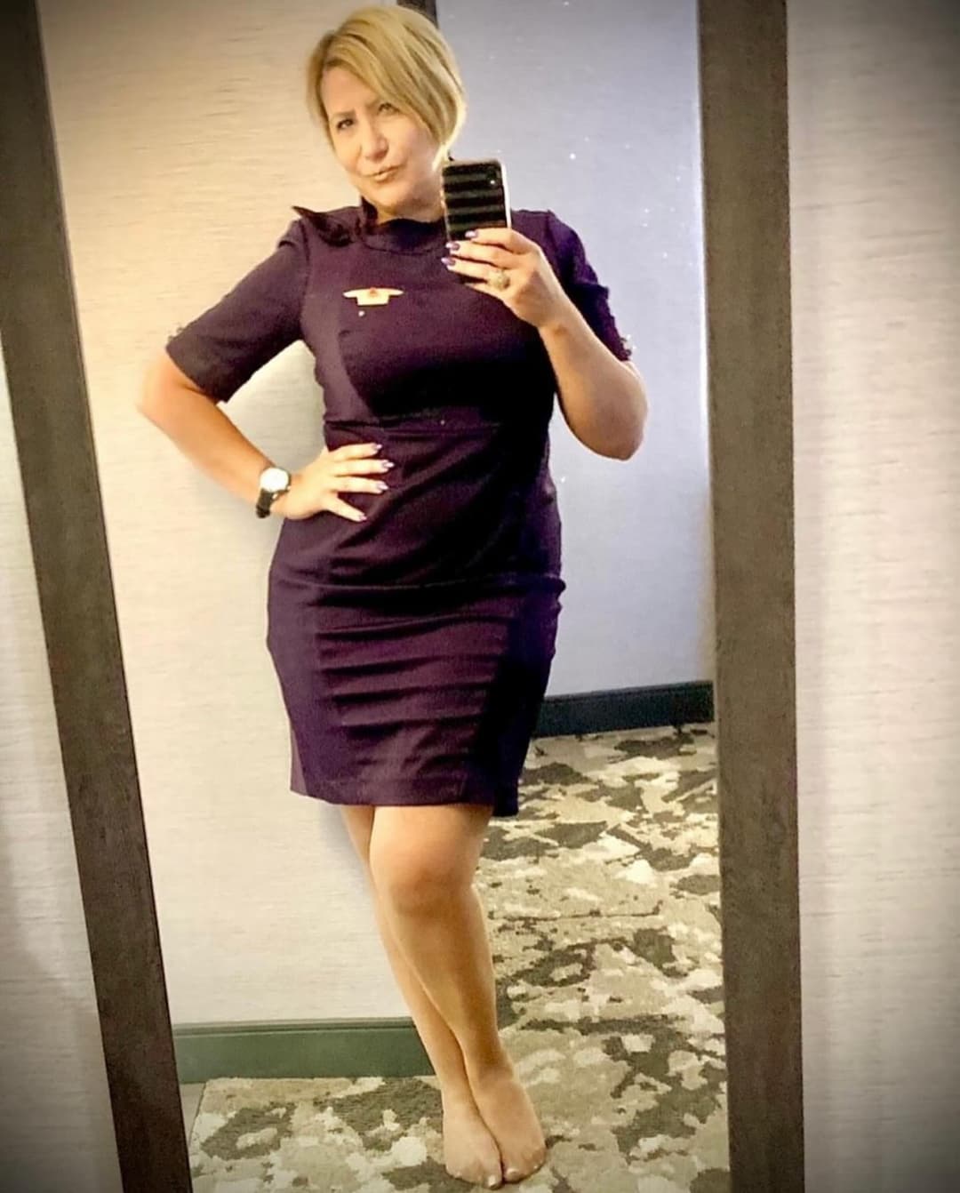 Thick Gilf flight attendant