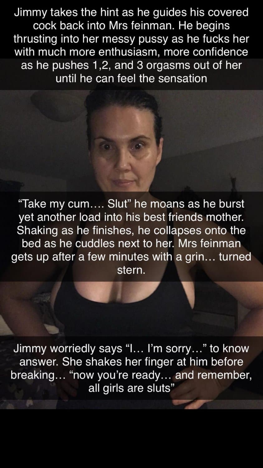 Best Friends mom takes her sons friends virginity (Caption Story)