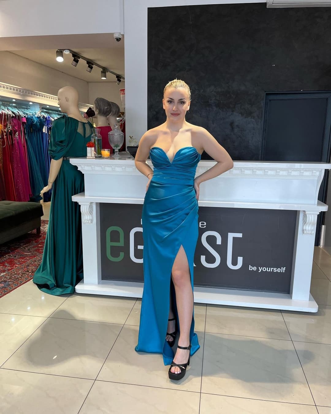 Hot Blonde bosnian slut from Austria with amazing dress - austrian girl from bosna,legs feet ass