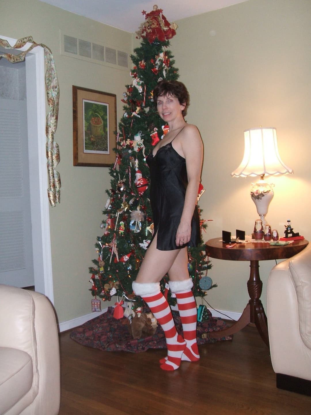 Christmas Memories MILF Nude by Christmas Tree 2