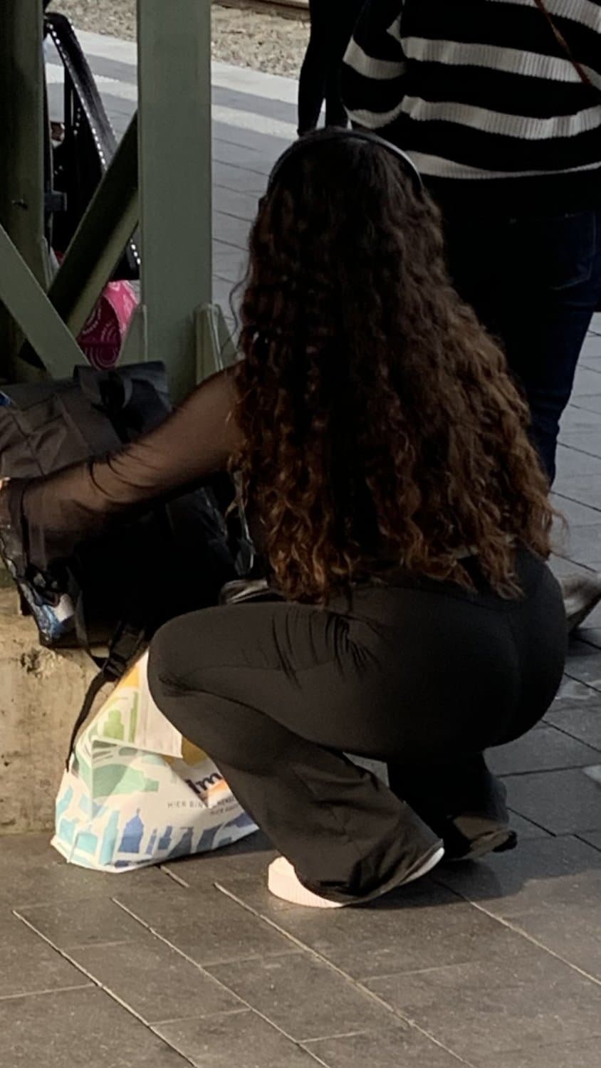 Small girl, fat ass, german slut at train Station, creepshot big ass