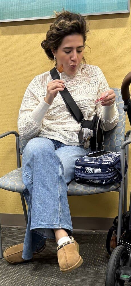 Milf sucking lollipop like a cock, dick practice ??.