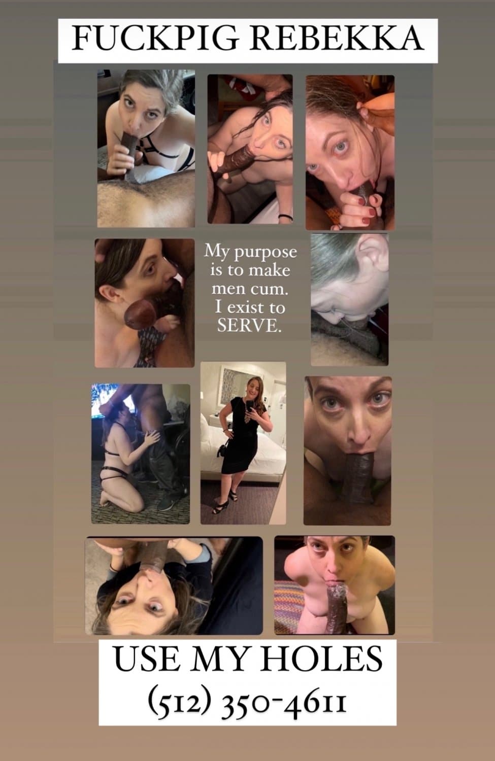 Real FuckPig Begging for Attention. She is ready now to make you cum.