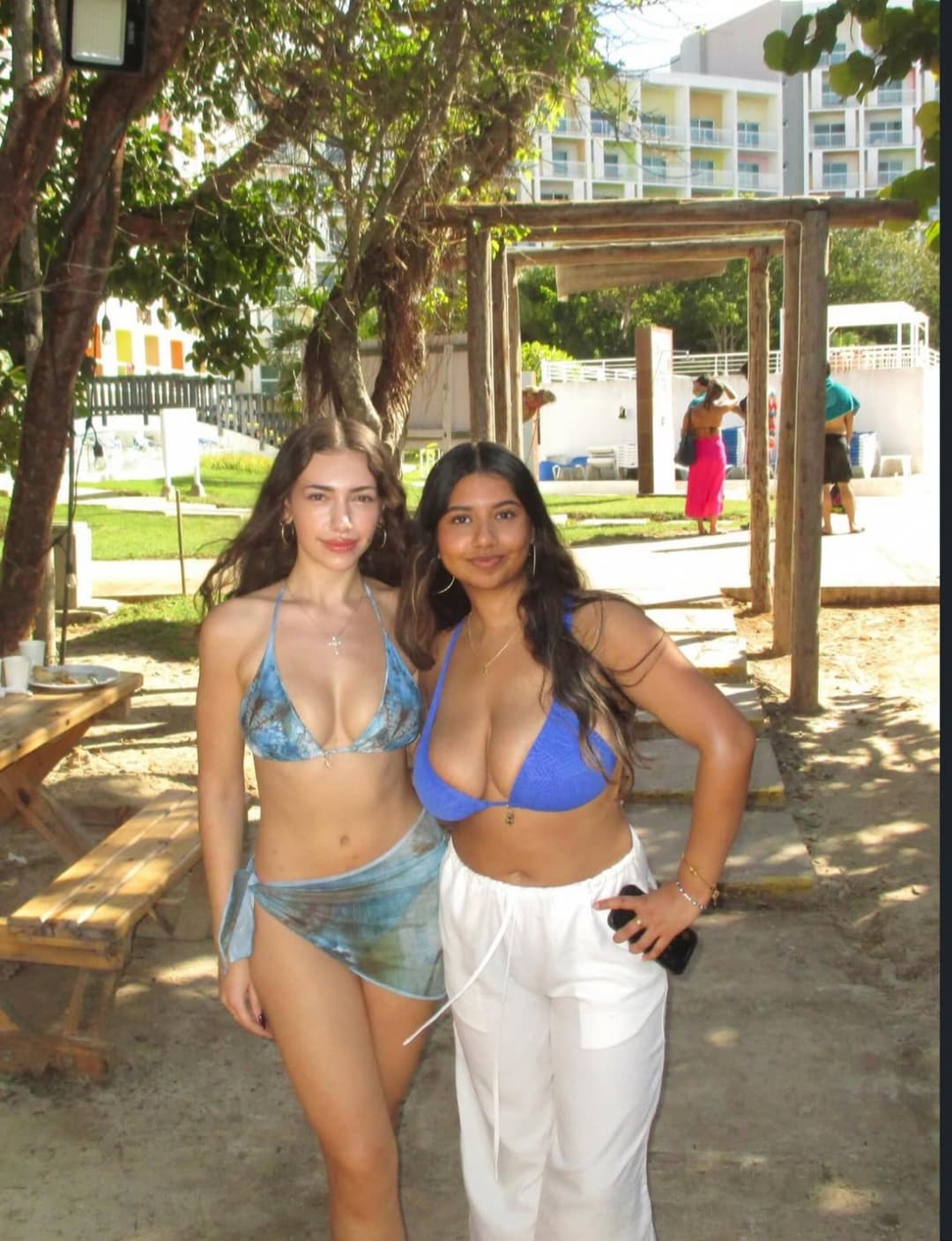 Nazia gives her friend Eleni breast envy