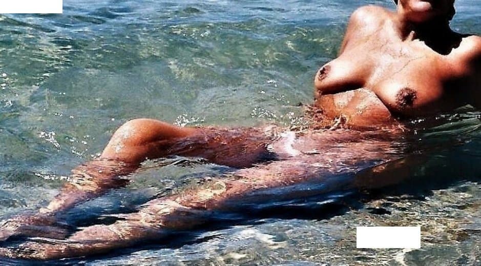50yo chubby slut wife from Italy, nude beach