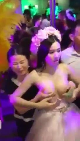 Real bride lets men and women grope on wedding night -