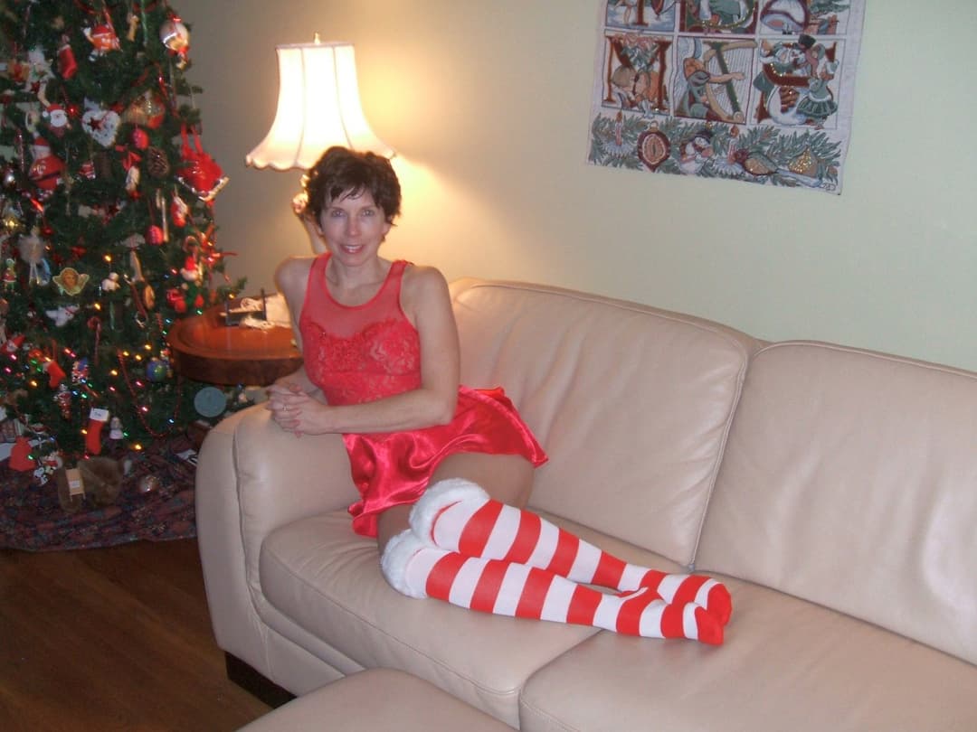 Christmas Memories MILF Nude by Christmas Tree 2