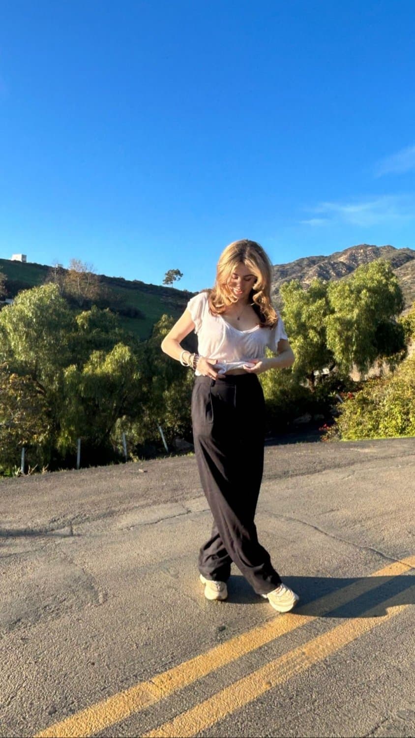 Blonde German slut with black pubes