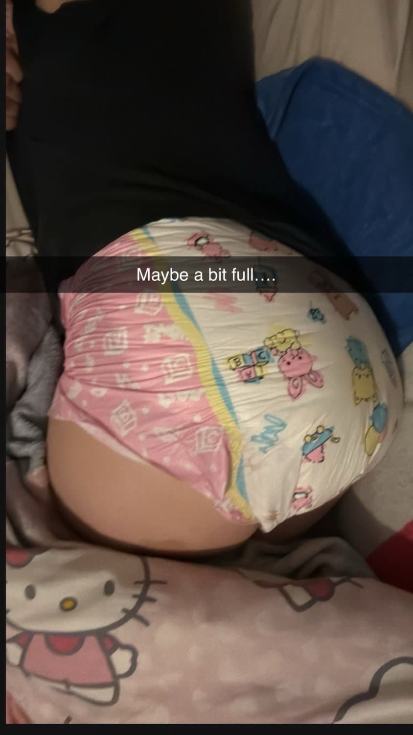 Hot blonde teen in diapers