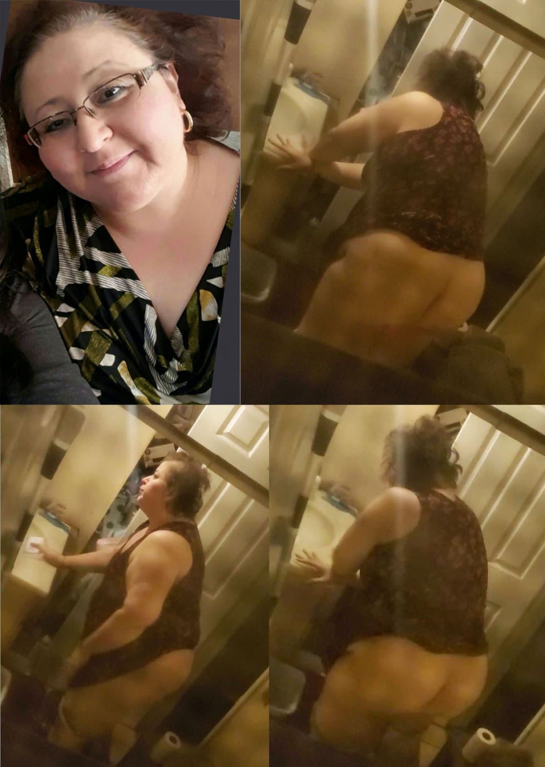 Fat Ass Mature Latina Slut Spy in Bathroom