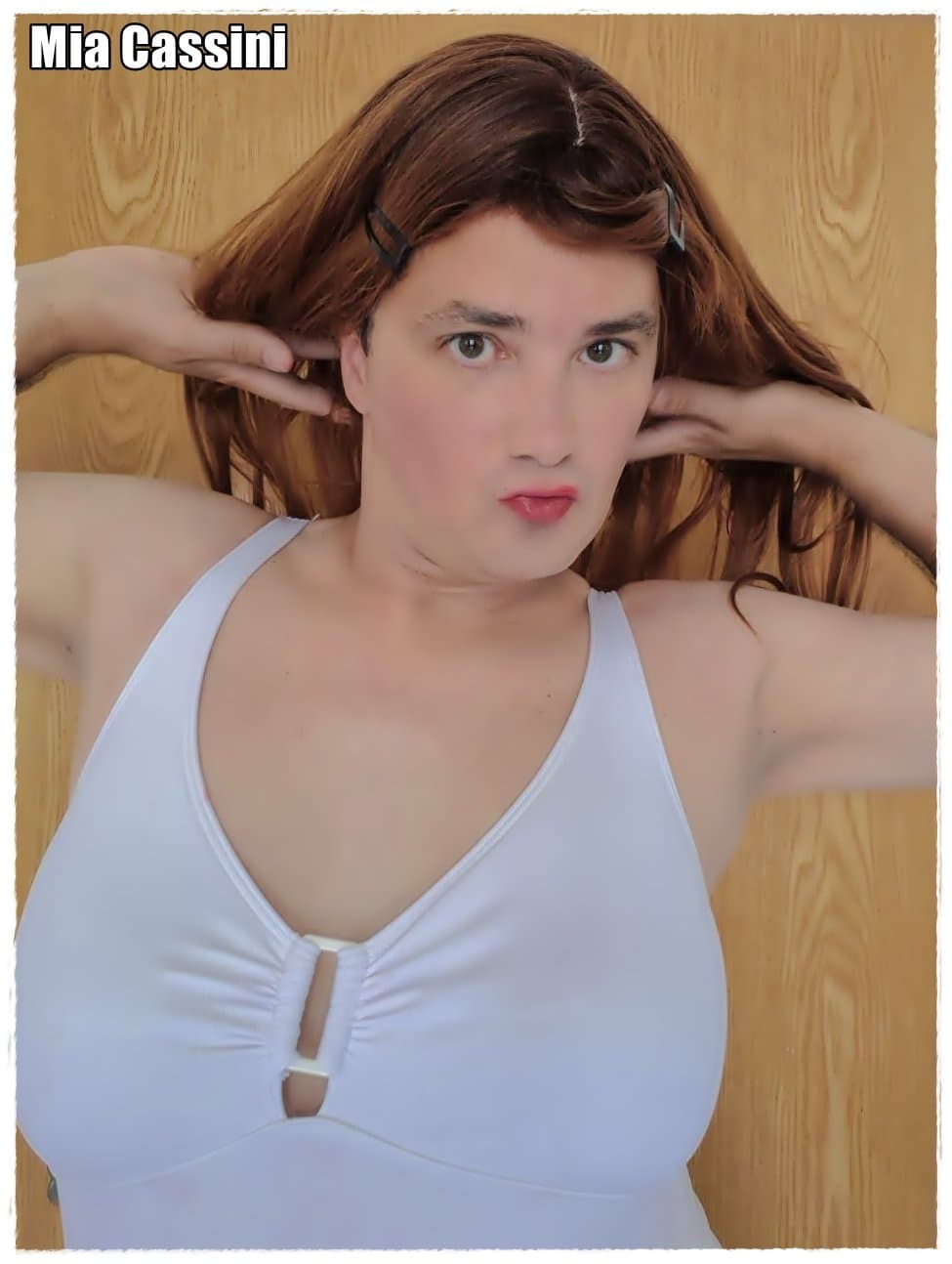 White Swimwear with Bulge