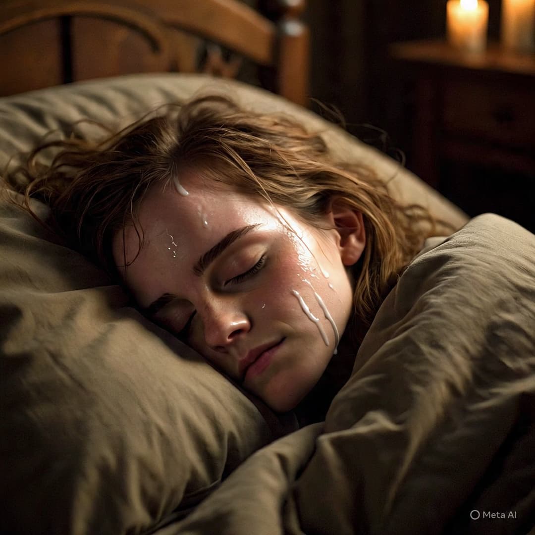 Harry had fun when Hermione was sleeping (Harry se divertiu enquanto Hermione dormia)