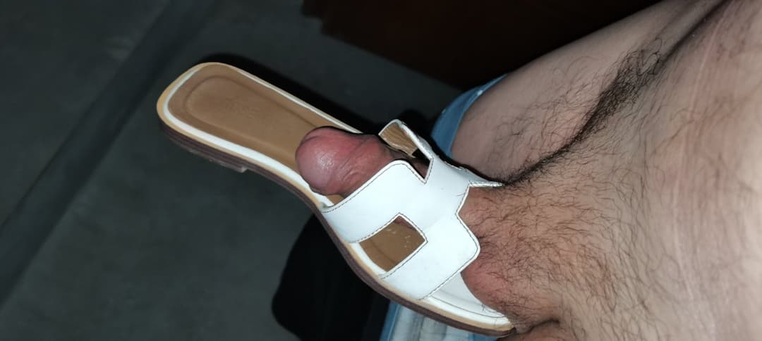 Cock & cum into asian shoes
