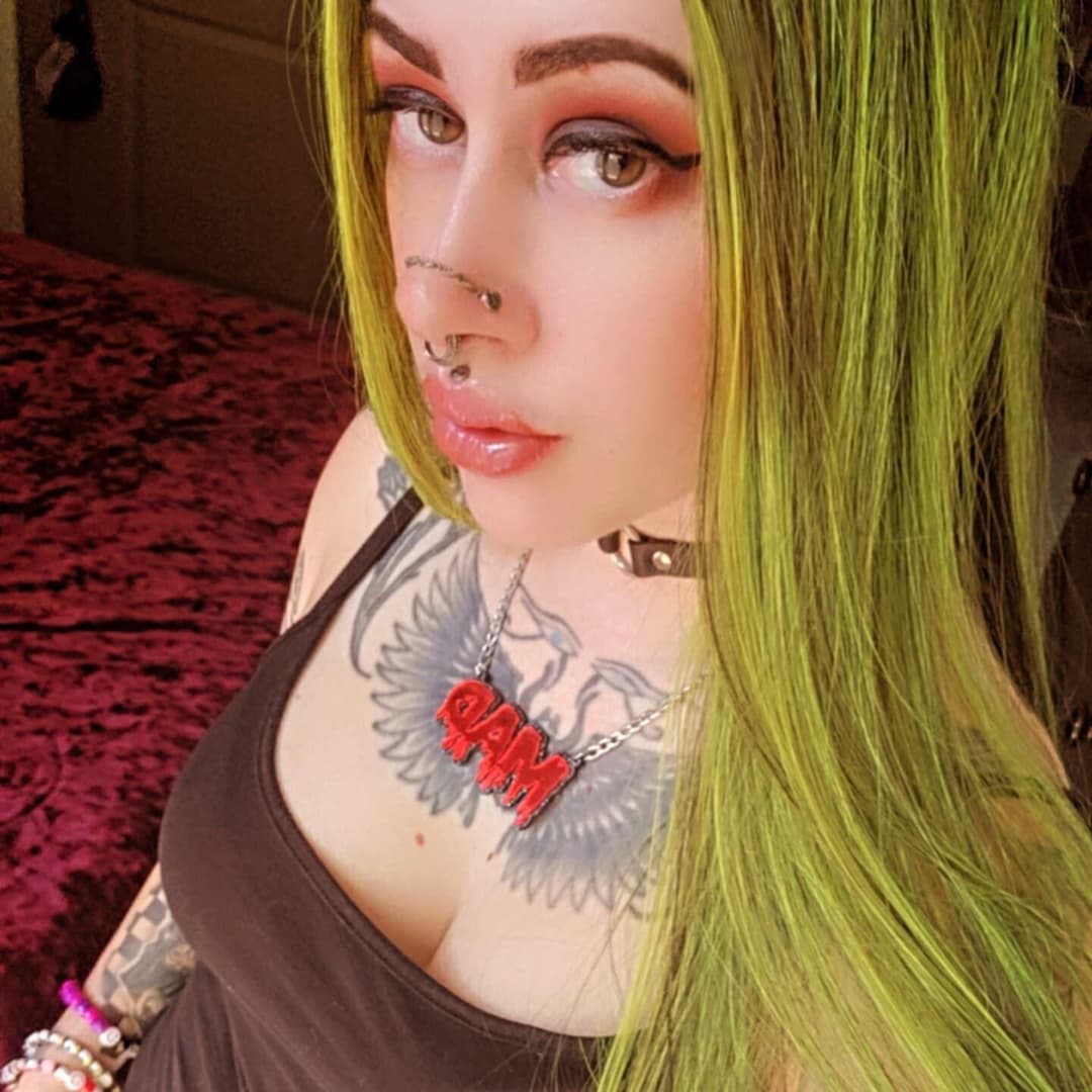 Heavily Tattooed Goth Girl