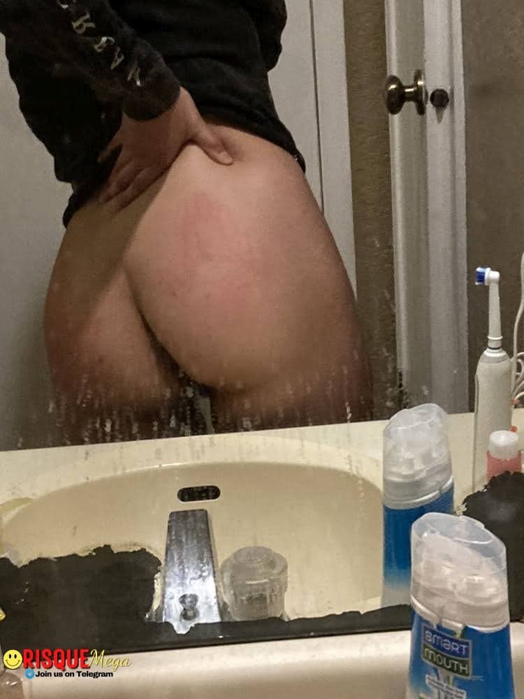 chubby dark skinned shows off body