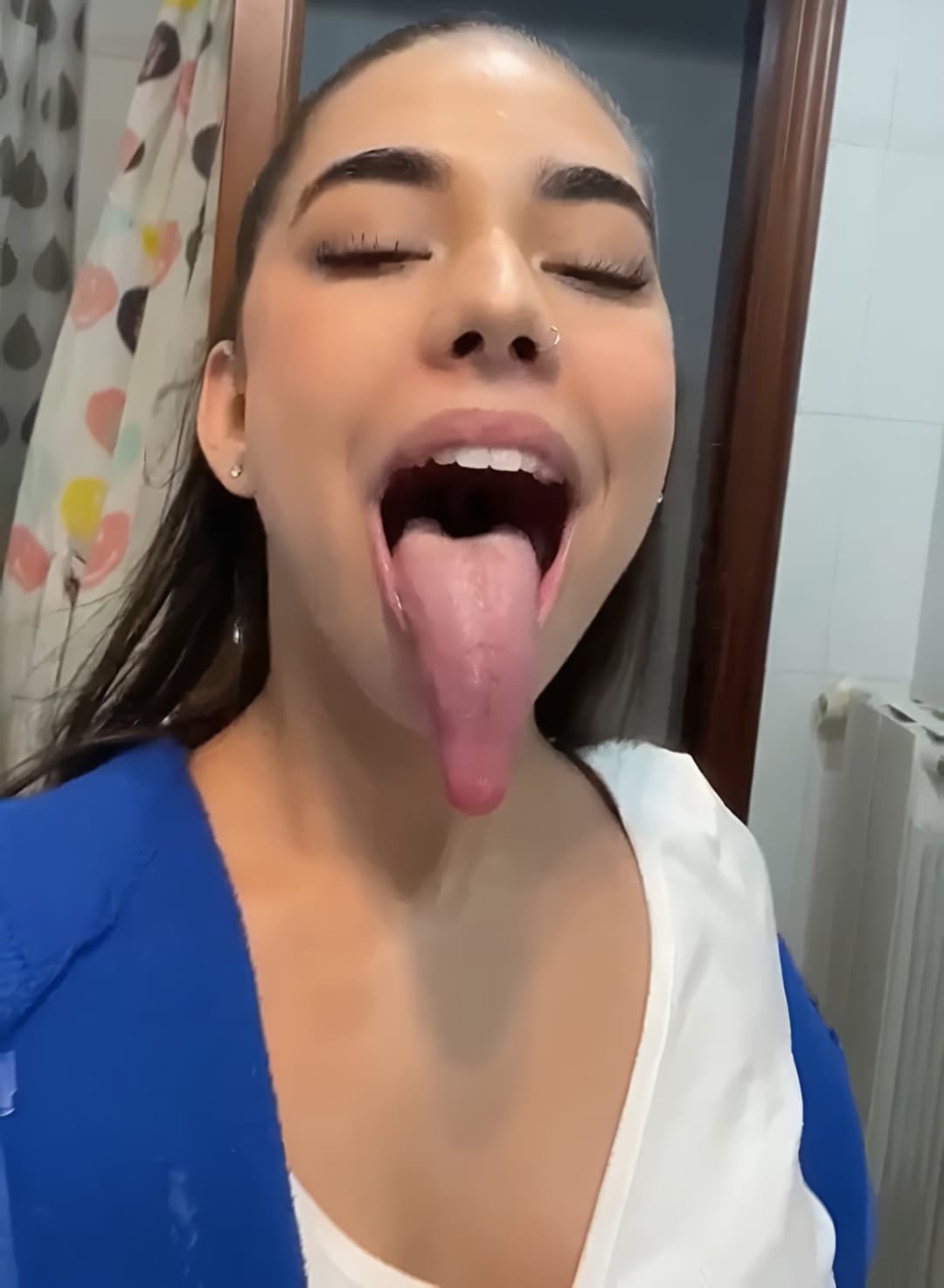 Noa Blanco long tongue fetish