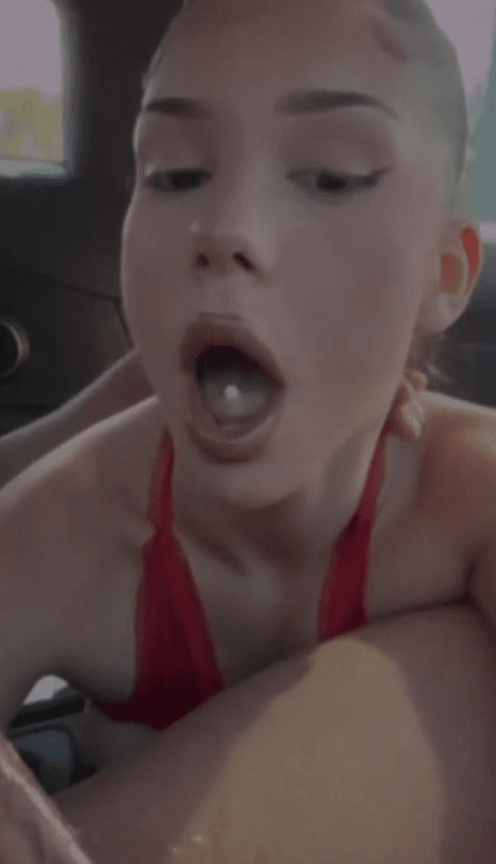 Beautiful latina gives head in the car