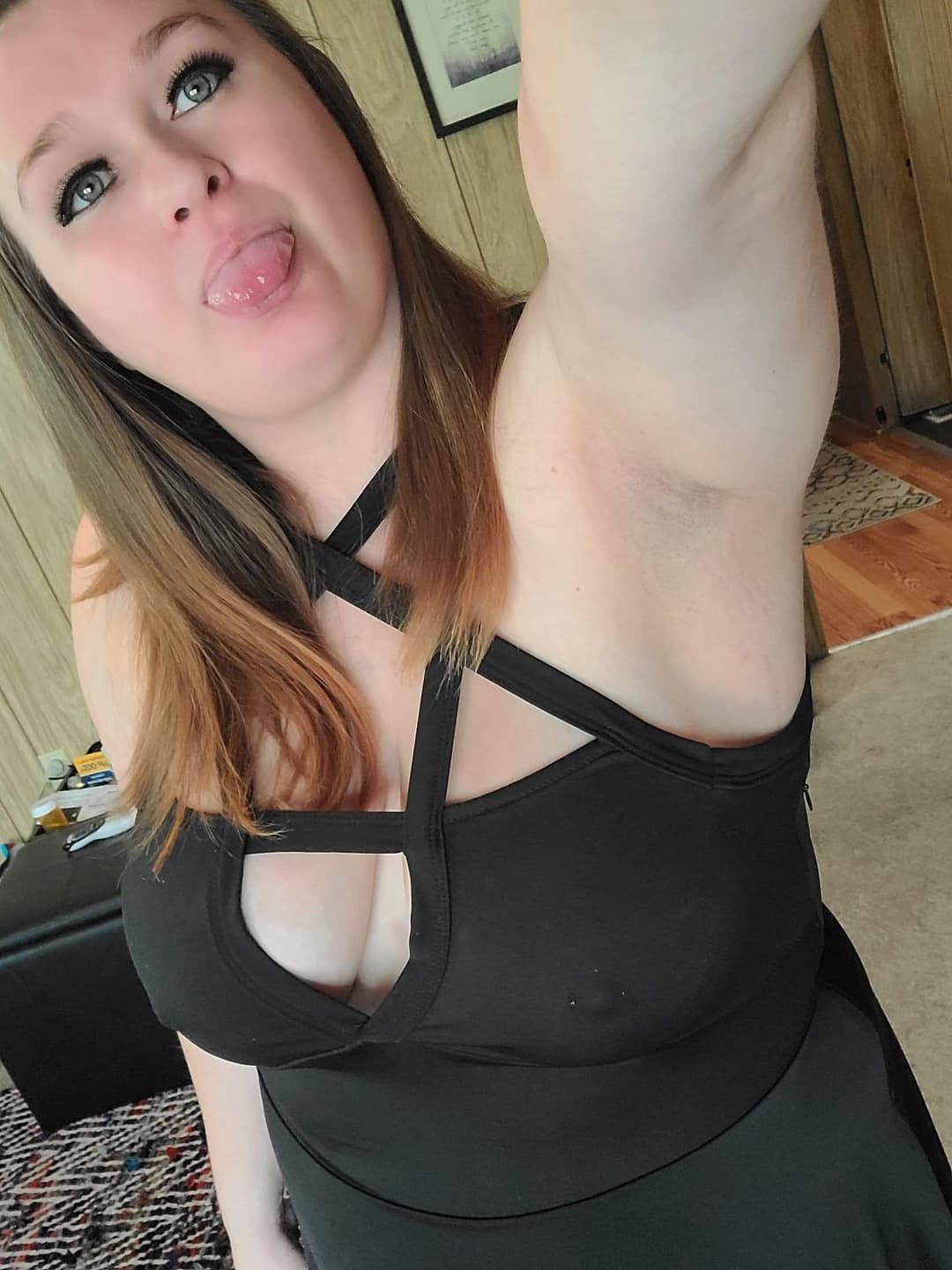 Slutty little Alt bitch loves showing off her big tits and wet slick pussy