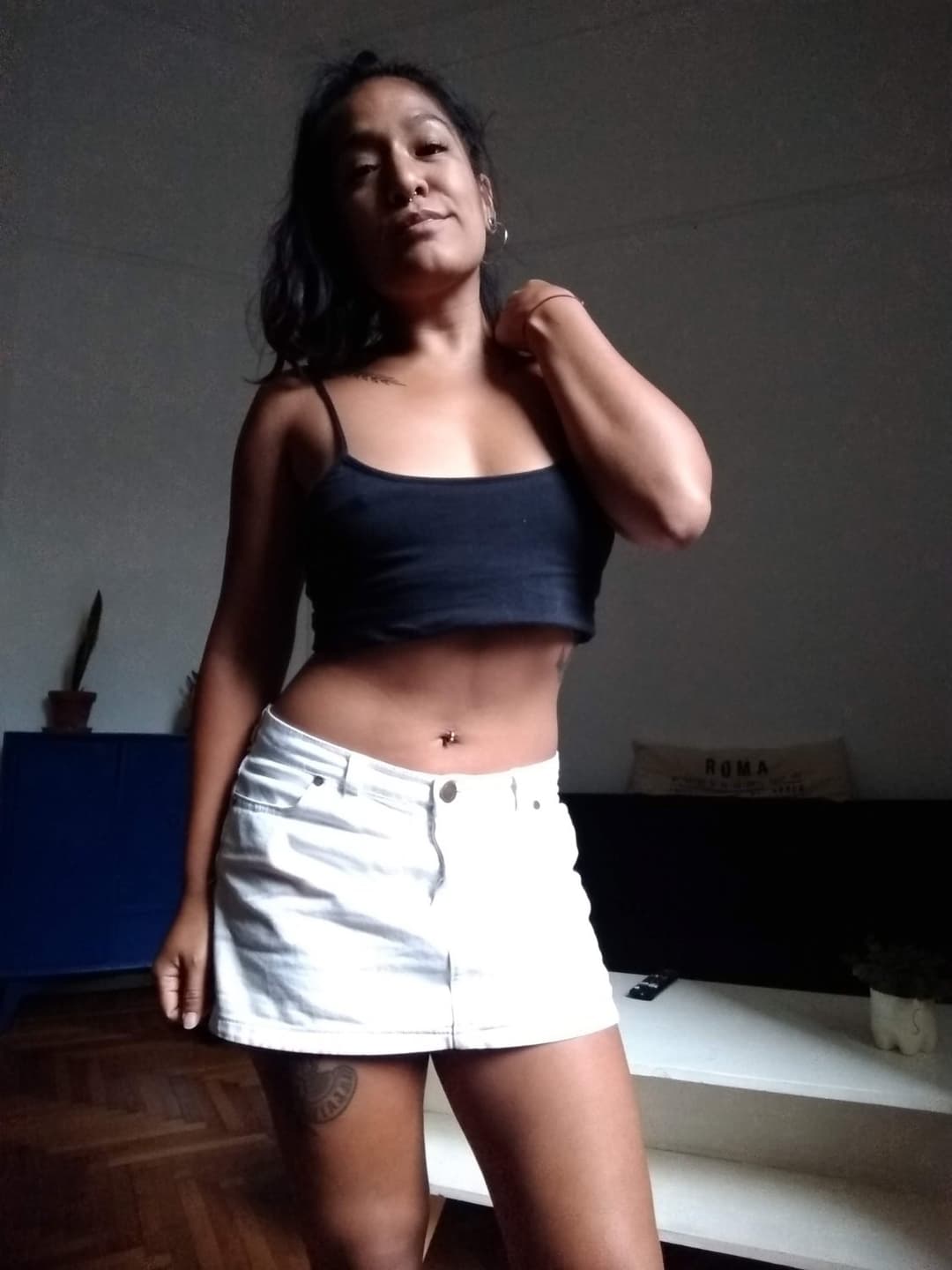 Click to view full size Phat ass hot body tattoed slut brunette latina with perfect pussy