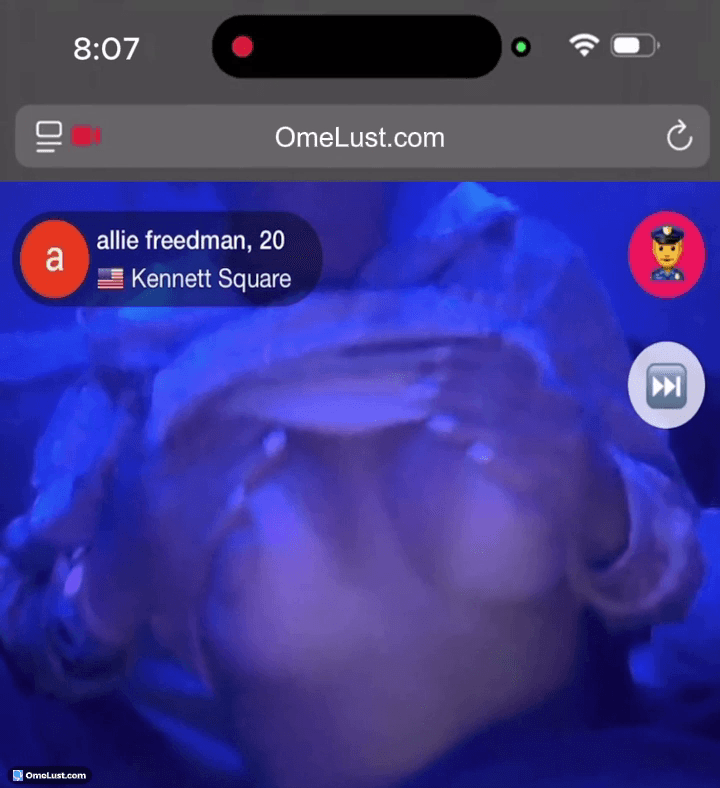 Flashing in front of her friend on cam