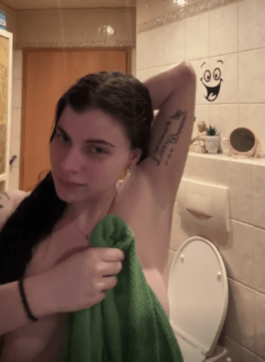 just a horny girl alone in the shower without her daddy