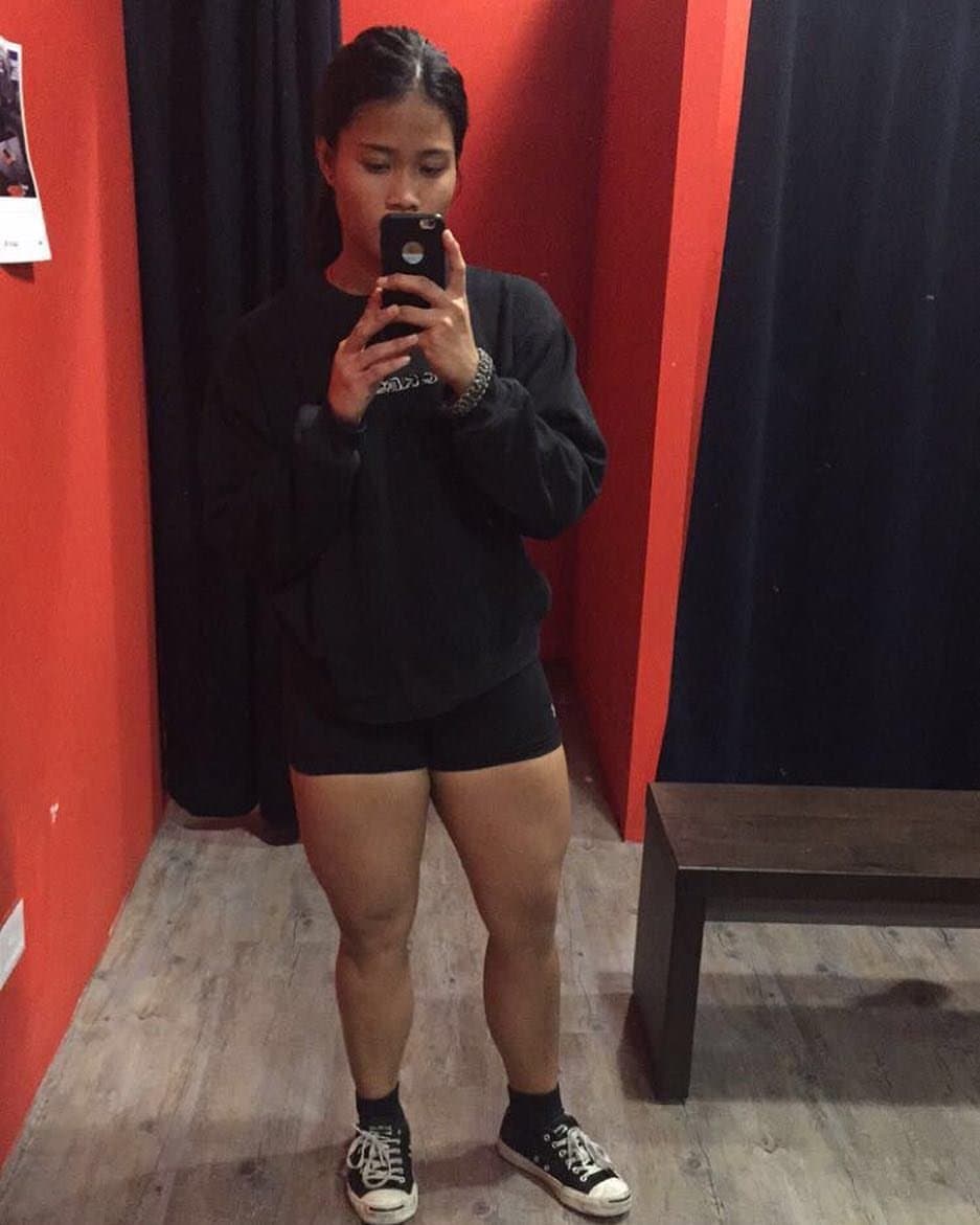 My favourite fitness girl with big thigh but I like her thigh more But she arrogance type