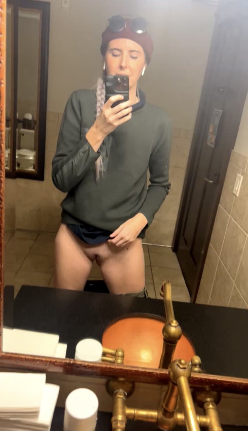 Tall Leggy Skinny Slut With Tiny Tits Is A Total Whore