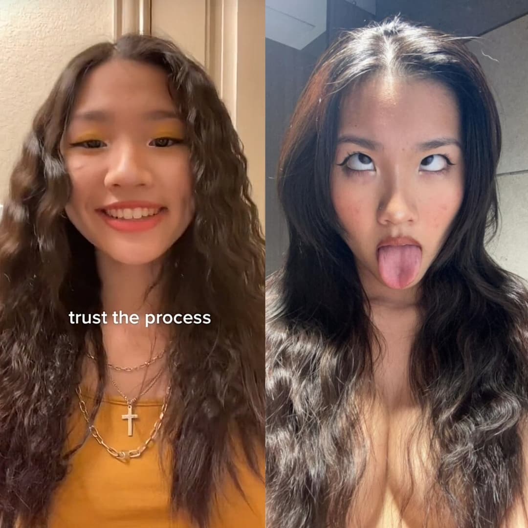 Asian Teen TikTok Slut. Abg Goon Ahegao Face and Tiny Tits. Dumb Webslut Got Her Nudes Leaked