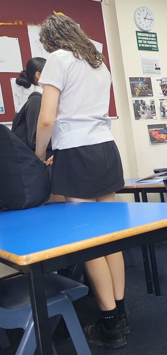 Candid pics of Lola with a short skirt on