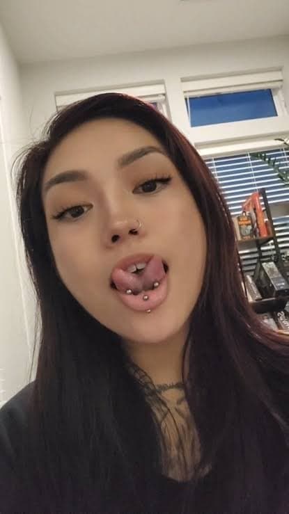 Gothic split tongue sluts id nut in ?