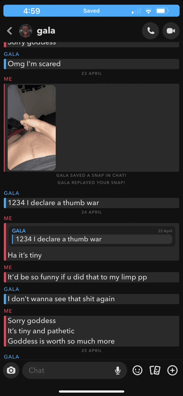 Click to view full size aussie wb chats w black goddess on snap