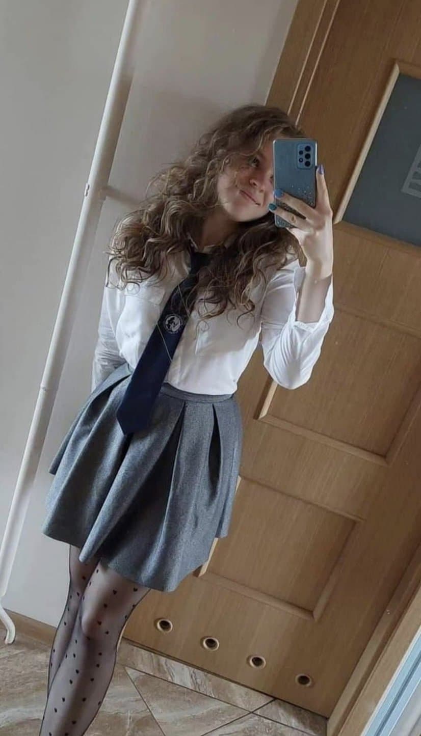 Kasia +18 Polish Dumb Whore in sexy schoolgirl outfit