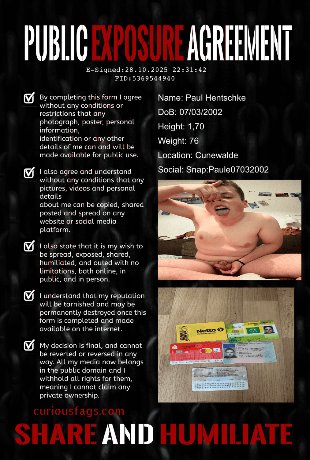 Paul Public Exposure Agreement(PEA)