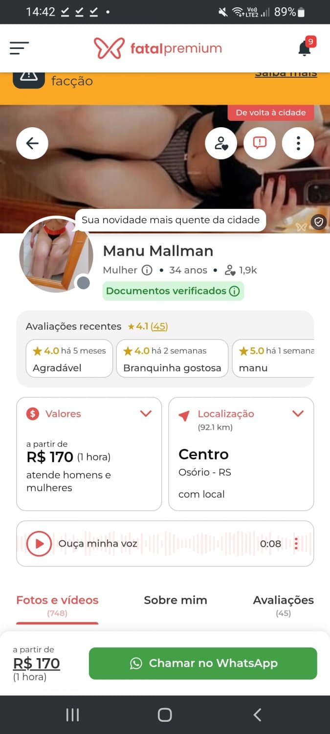 Acompanhante peituda de Osório rs fatal model...