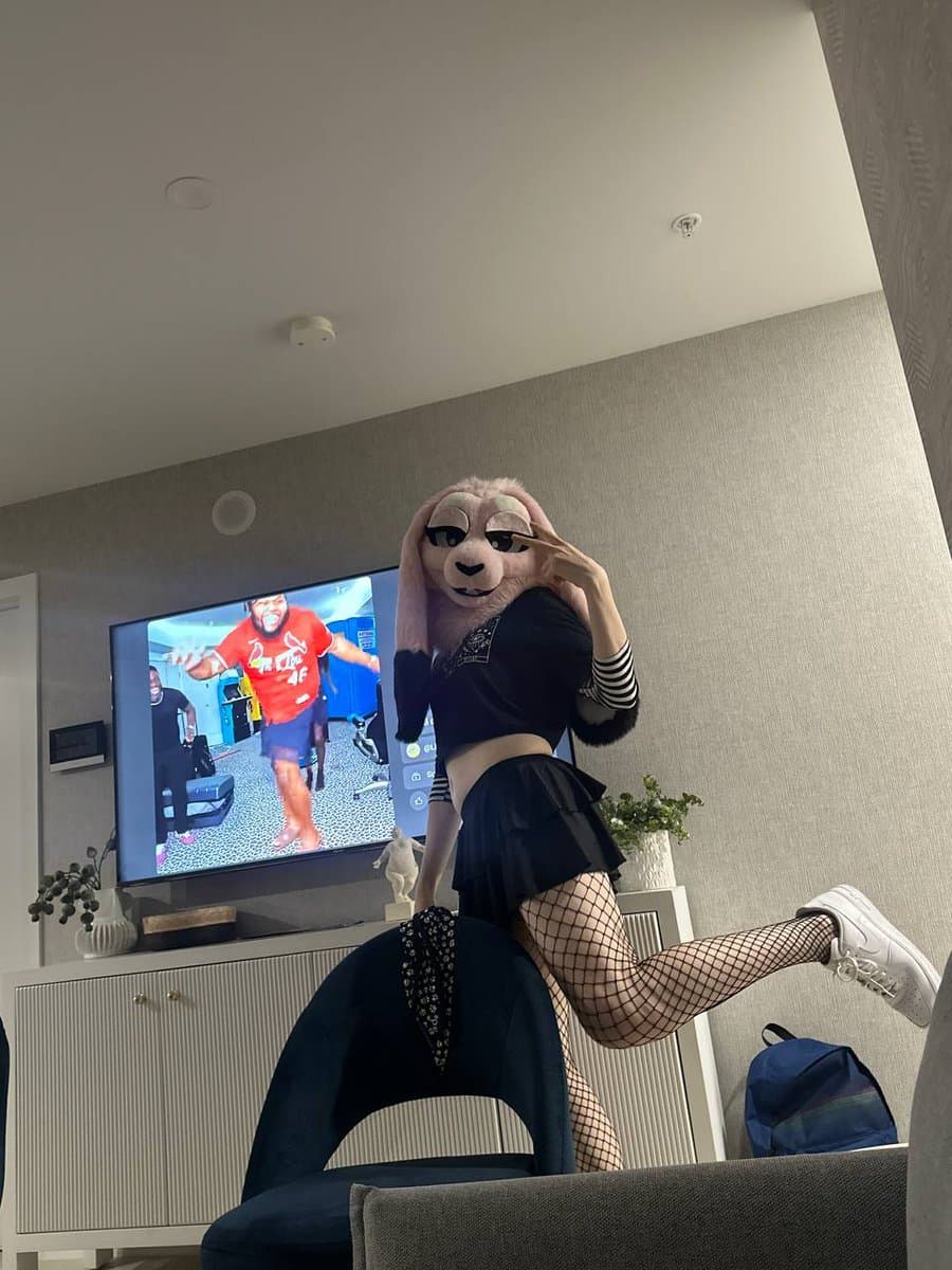 [FURRY] ??? Australian femboy with pink bunny fursuit (bňüŷÿbüņș/ĦöppëřĦöpș_)