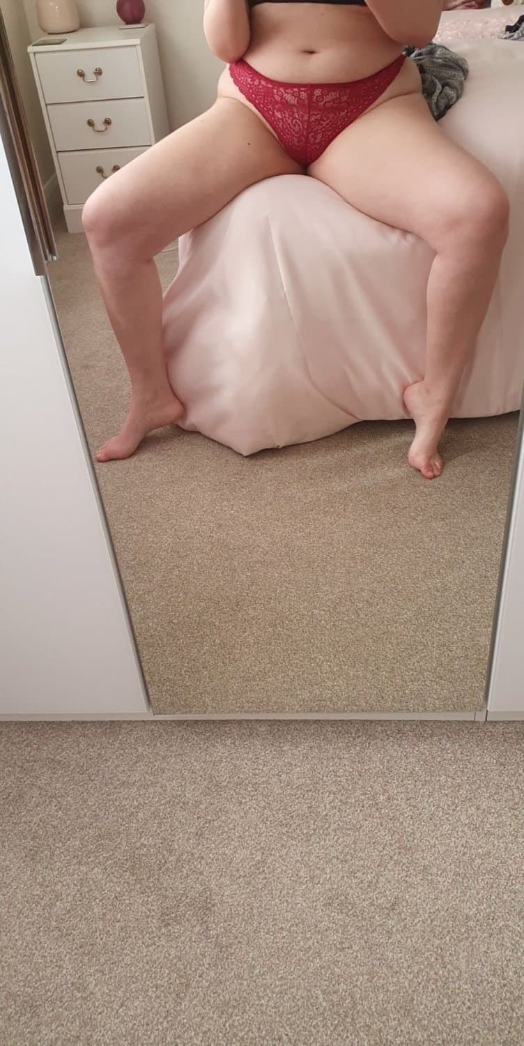 Showing off in red and getting fucked