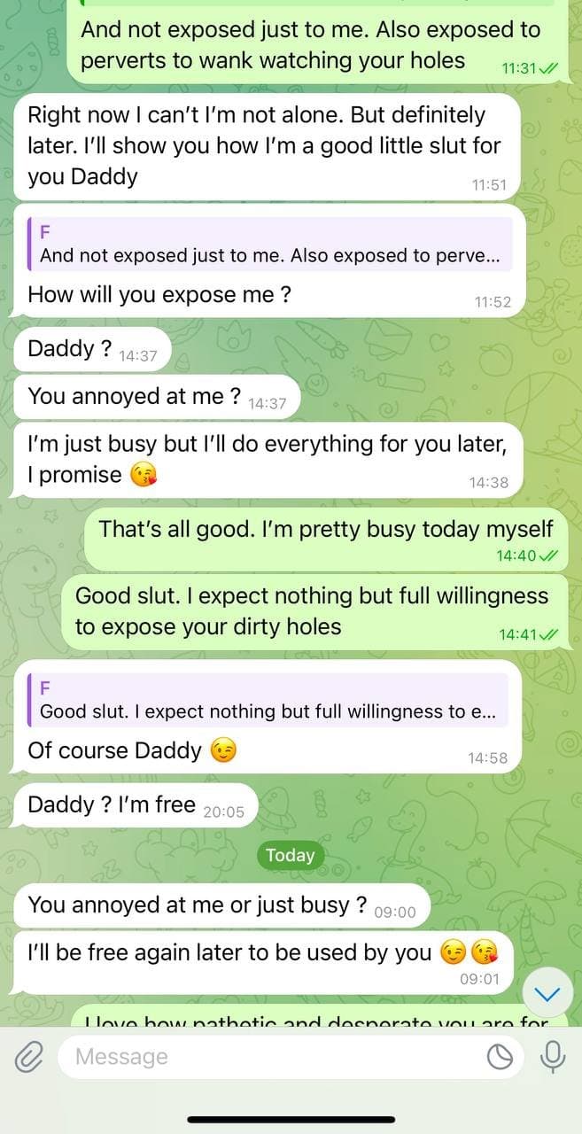 New cheating slut used and almost caught by bf at the end