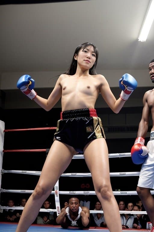 Lily, Asian boxing topless