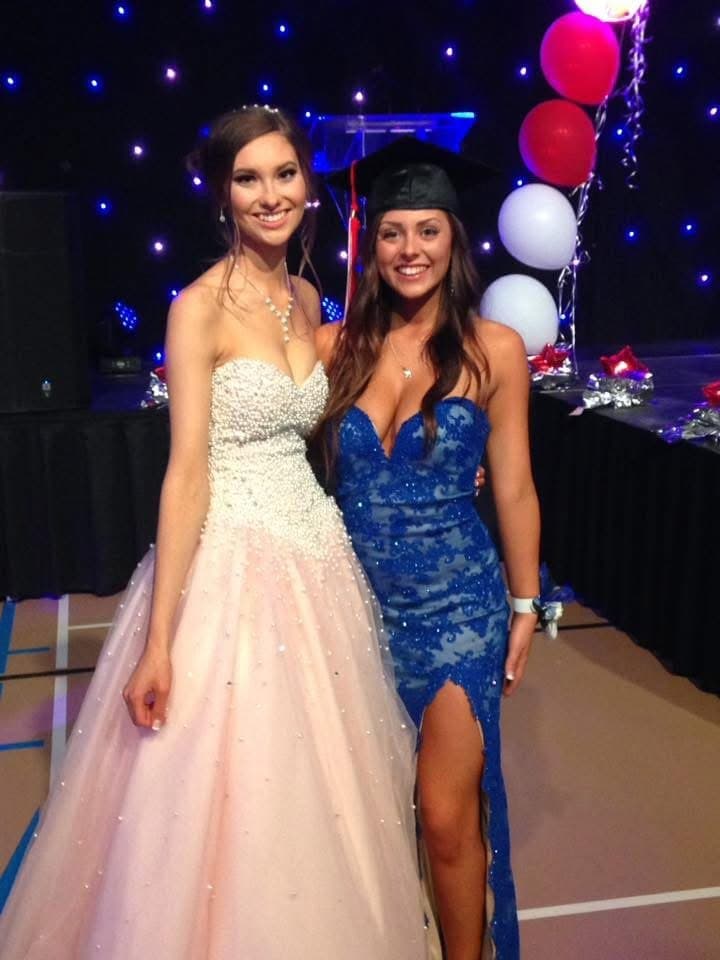 Busty graduation throwback