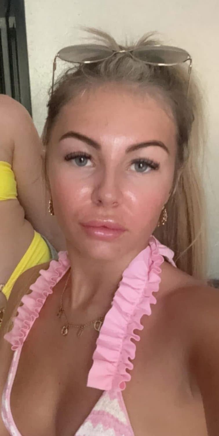 Blonde Dior neckless slut