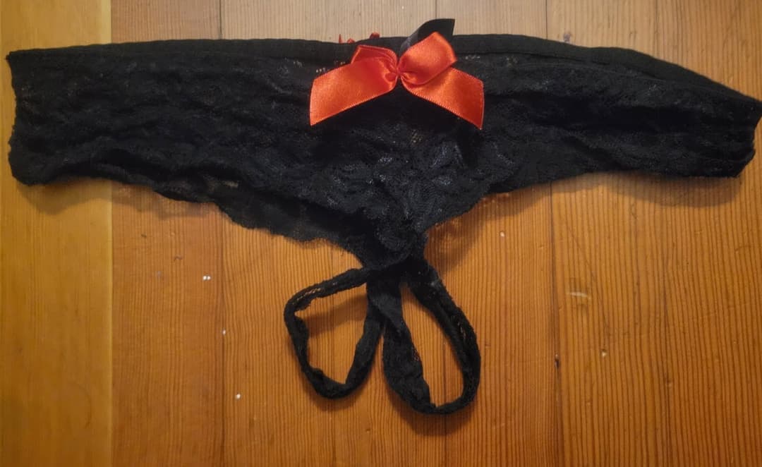 Crotchless panties only a slut would have these right hehe