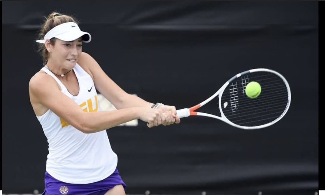 LSU tennis star getting dicked down by BBC