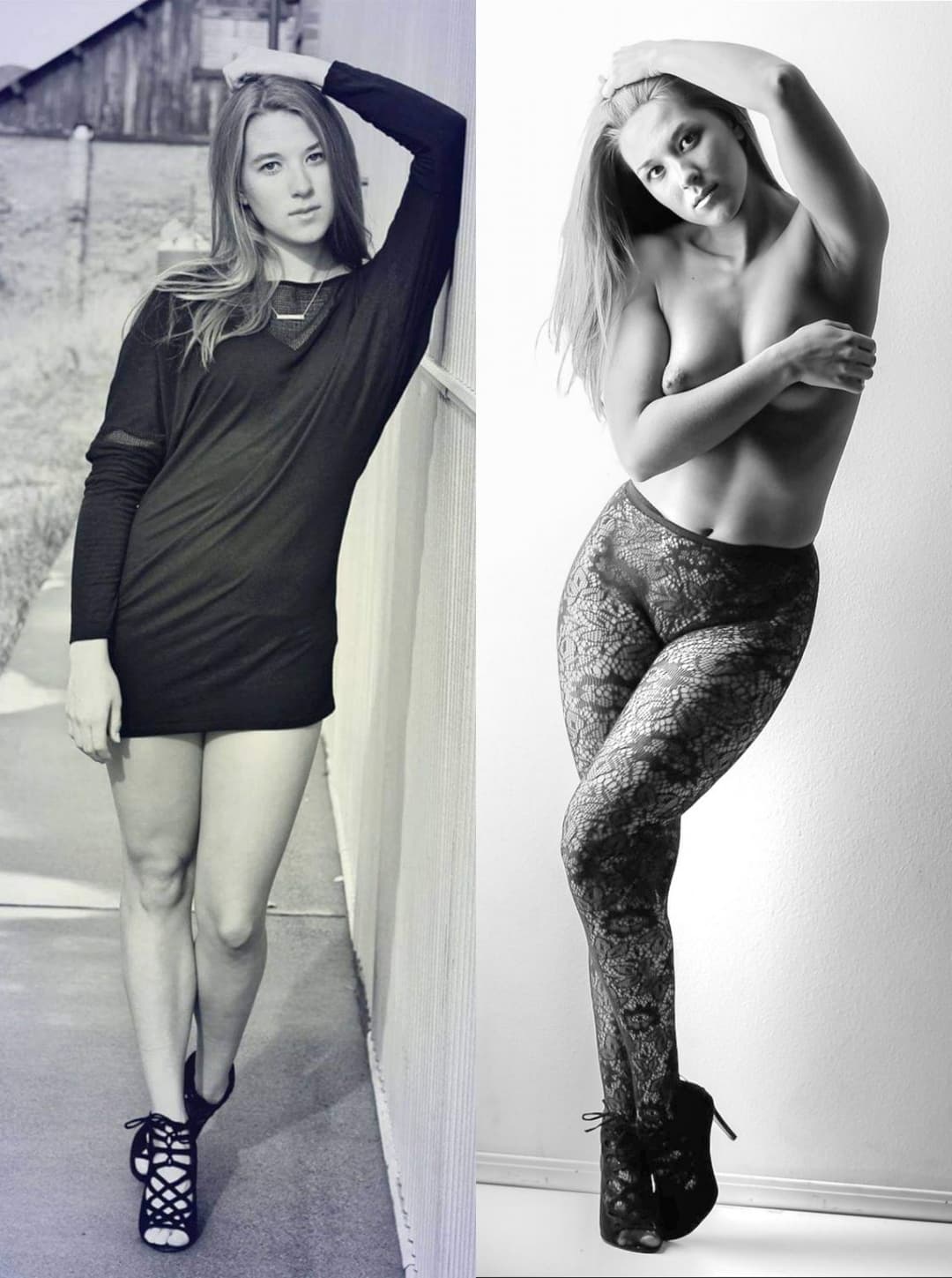 Sexy athletic trainer Hallie  showing off her tight body