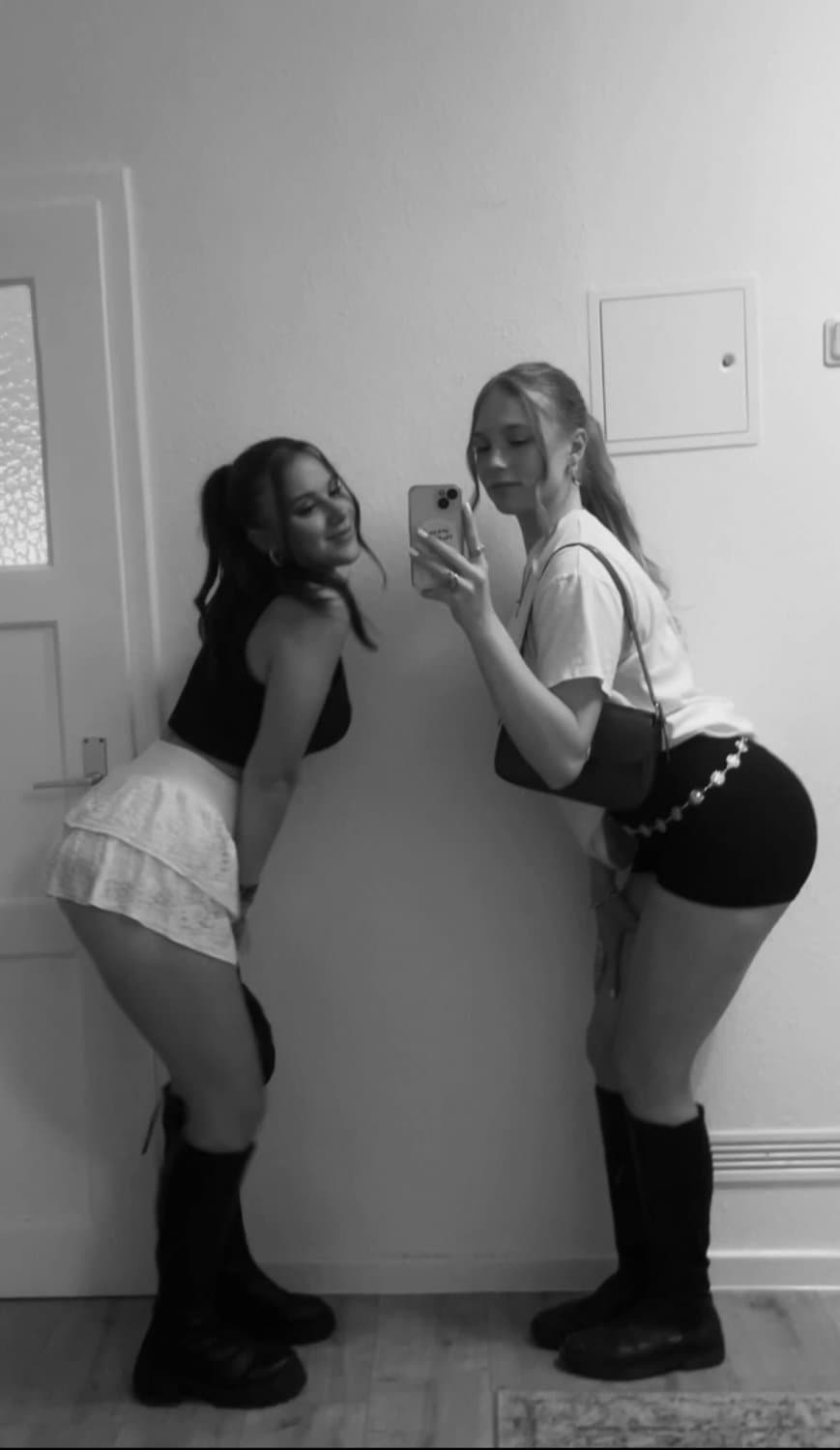 German Amateur Teen With Big Tits and Ass Cumshot on Nylon Feet and Ass